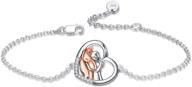 yfn horse jewelry gift: 925 sterling silver adjustable bracelet for women and girls - perfect horse lovers' accessory! logo