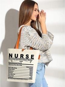 img 1 attached to 👜 Stylish So'each Canvas & Beach Tote Bag - Perfect Nurse Gift, Graphic Handbag and Shoulder Bag Combo