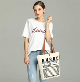 img 3 attached to 👜 Stylish So'each Canvas & Beach Tote Bag - Perfect Nurse Gift, Graphic Handbag and Shoulder Bag Combo