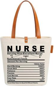 img 4 attached to 👜 Stylish So'each Canvas & Beach Tote Bag - Perfect Nurse Gift, Graphic Handbag and Shoulder Bag Combo