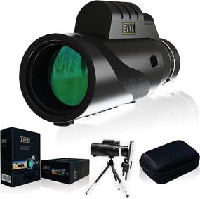 img 4 attached to EVYA Monocular Telescope for Smartphone - Compact and Powerful Telescopes for Kids and Adults: 12x50 Portable Telescope for Bird Watching, Outdoor Walking, and More! Includes Hard Case for Handheld Telescope