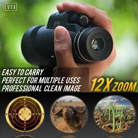 img 2 attached to EVYA Monocular Telescope for Smartphone - Compact and Powerful Telescopes for Kids and Adults: 12x50 Portable Telescope for Bird Watching, Outdoor Walking, and More! Includes Hard Case for Handheld Telescope