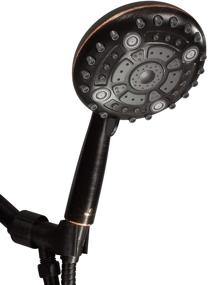 img 4 attached to 🚿 Aquarius Mist Handheld Shower Head With Extra Long Hose - High Pressure Spa Grade Hand Held Showerhead Wand with 6 Spray Settings – Adjustable Mount Holder and Teflon Tape (Oil Rubbed Bronze)