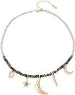 dainty handmade gold choker with layered beads, heart charm and white opal accent - 14k gold fill necklace by fettero logo