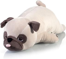 img 4 attached to 🐶 Pug Plush Toy - Soft Animal Plush Pillow, 20-Inch Stuffed Toy for Kids, Boys, and Girls