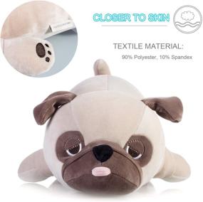 img 1 attached to 🐶 Pug Plush Toy - Soft Animal Plush Pillow, 20-Inch Stuffed Toy for Kids, Boys, and Girls