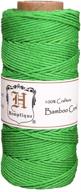 🎀 hemptique 1mm bamboo cord - crafters top choice - handcrafted with love - ideal for jewelry making, macramé, diy, arts, crafts & more - vibrant neon green logo