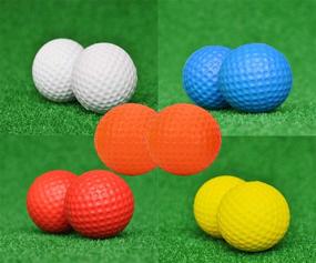 img 1 attached to 🏌️ Enhance Your Golf Skills with 40 Pack Practice Golf Foam Balls - Realistic Feel and Limited Flight Training Balls - Ideal for Indoor or Outdoor Use, Complete with 10 Golf Ball Tees