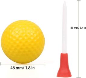 img 3 attached to 🏌️ Enhance Your Golf Skills with 40 Pack Practice Golf Foam Balls - Realistic Feel and Limited Flight Training Balls - Ideal for Indoor or Outdoor Use, Complete with 10 Golf Ball Tees