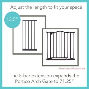 img 3 attached to 🚧 North States Toddleroo Portico Arch Baby Gate: 38.25” Wide, Heavy Duty Metal Safety Gate with One Hand Operation. Pressure Mount. Fits 28.25"- 38.25" Wide (28.5" Tall, Bronze)