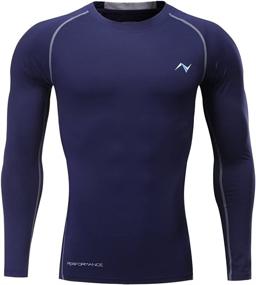 img 3 attached to Nooz Compression Baselayer Sleeve Shirts Sports & Fitness in Australian Rules Football