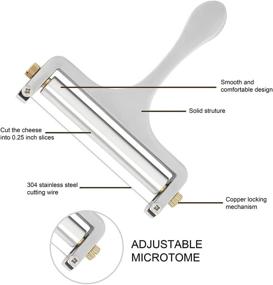 img 1 attached to 🧀 Премиум Нож для нарезания сыра с регулируемым размером с нержавеющей сталью и запасными проволоками и двухфункциональным отверткой