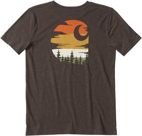 img 2 attached to Durable and Stylish: Carhartt Boys' Graphic Short Sleeve Tee T-Shirt for Every Adventure
