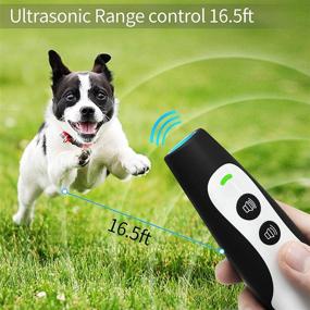 img 1 attached to 🐶 Rechargeable NLUS Ultrasonic Dog Bark Deterrent - 3 Frequency No Bark Control Devices with 16.5 Ft Range - Effective Dog Whistle to Stop Barking