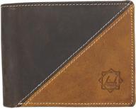 💼 hunter leather bi-fold wallet: timeless classic design logo