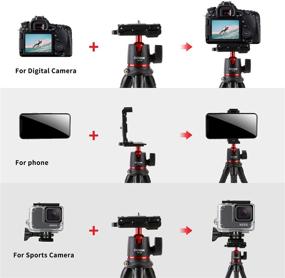 img 1 attached to 📱 Гибкая штативная подставка для iPhone и GoPro - COMAN скрытый телефонный крепеж с холодным башмаком, водонепроницаемый штатив для прямой трансляции, видеоблоггинга и путешествий - портативный с пультом управления (черный)