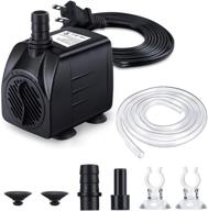 powerful cwkj fountain pump: 220gph submersible water pump for outdoor fountain, aquarium, pond, fish tank & hydroponics with durable 6.5ft tubing logo