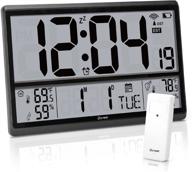 🕰️ doveet atomic clock with jumbo display - easy-to-read 4.5" numbers, indoor/outdoor temperature & humidity, wireless outdoor sensor - simple setup logo