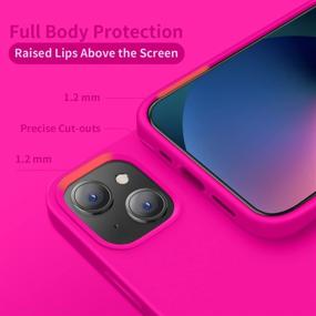 img 1 attached to 💖 Cordking iPhone 13 Case for Women - Hot Pink Silicone Slim Shockproof Phone Case