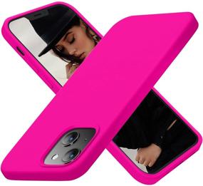 img 4 attached to 💖 Cordking iPhone 13 Case for Women - Hot Pink Silicone Slim Shockproof Phone Case