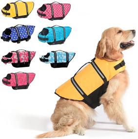 img 4 attached to Dogcheer Dog Life Jacket: Small, Medium, and Large Sizes - Reflective Puppy Life Jacket for Swimming and Boating. Enhanced Buoyancy and Rescue Handle. Dog Floatation Vest PFD.