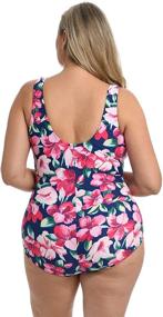 img 1 attached to 👙 Maxine Hollywood Shirred Swimsuit - Women's Clothing