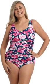 img 2 attached to 👙 Maxine Hollywood Shirred Swimsuit - Women's Clothing