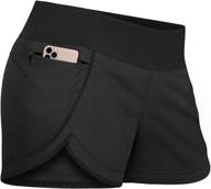 🏃 fulbelle women's running shorts with waistband, zipper pockets & enhanced fitness features logo