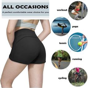 img 1 attached to 🏃 Fulbelle Women's Running Shorts with Waistband, Zipper Pockets & Enhanced Fitness Features