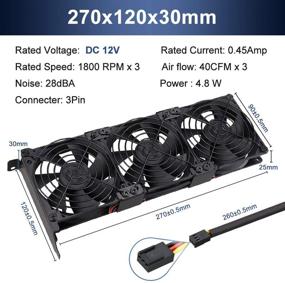 img 3 attached to 🌀 Wathai Pcl Slot Fan 90mm 92mm Brushless Cooling Fan VGA Graphic Card Cooler