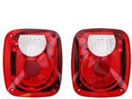 ๐ฆ rampage products 5307 taillight conversion kit with euro lenses for 1976-2006 jeep cj, wrangler yj, lj & tj - brite pair logo
