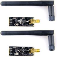 📡 makerfocus 2pcs nrf24l01+pa+lna wireless transceiver rf transceiver module 2.4g 1100m with antenna for ar duino - enhanced signal, antistatic foam compatible logo