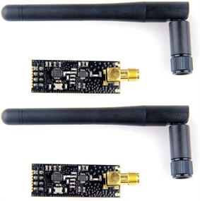 img 4 attached to 📡 MakerFocus 2pcs NRF24L01+PA+LNA Wireless Transceiver RF Transceiver Module 2.4G 1100m with Antenna for Ar duino - Enhanced Signal, Antistatic Foam Compatible