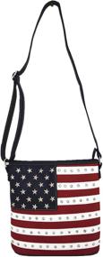 img 3 attached to American Stripes Crossbody Concealed Shoulder Women's Handbags & Wallets for Shoulder Bags