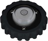 enhance stability with quick products jq-rlb replacement bubble level cap for electric tongue jack - black logo