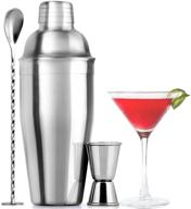 🍹 zulay pro margarita shaker set - large 24 ounce stainless steel cocktail shaker with strainer, jigger and mixing spoon logo