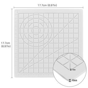 img 1 attached to Translucent 3D Printing Pen Silicone Design Mat with 2 Silicone Finger Caps, Basic Template Mat Tool for Beginners and Children Plus Stencils Book