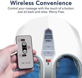 img 1 attached to 👣 Miko Shiatsu Foot Massager Machine: Ultimate Relief for Plantar Fasciitis, Feet Pain, Neuropathy, Tired Muscles - With Heat, Air Compression, Kneading Massage & Rolling Therapy to Improve Circulation