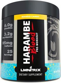 img 4 attached to Harambe Blood Preworkout Powder for Men & Women - Intense Pump and Energy Supplement - Mango Candy Flavor - 350g