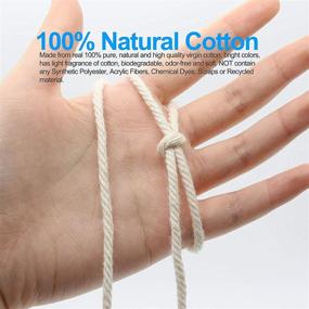 img 3 attached to VENROII Macrame Cord 3mm x 547Yards: Premium Natural Cotton Craft Rope for Wall Hangings, Dream Catchers, Plant Hangers, and More!