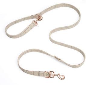 img 2 attached to 🐶 Durable Cotton Dog Collar and Leash Set with Metal Buckle, Adjustable 3 Lengths (6.6ft) – Ideal for Small, Medium, and Large Dogs