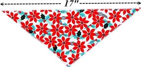 img 2 attached to 🎄 Christmas Dog Bandana - JPB Flower Pattern for Small, Medium, and Large Dogs