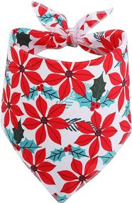 img 3 attached to 🎄 Christmas Dog Bandana - JPB Flower Pattern for Small, Medium, and Large Dogs