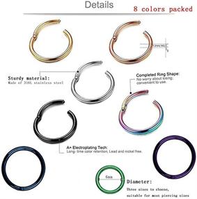 img 2 attached to 💎 Stunning Seamless Clicker: Exquisite Stainless Piercing Jewelry for Women by TOPBRIGHT