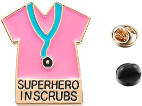 img 1 attached to 🩺 HANRESHE Brooch Badge Cute Clothes Pins Sets for Medical Doctor Nurse Women Girls Children Graduation Student Bags Jackets Backpacks - Medical Themed Accessories