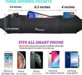 img 3 attached to AIKENDO Slim Running Belt Fanny Pack Phone Holder: A Stylish 🏃 and Convenient Fitness Accessory for iPhone 11 8 7 Plus XS XR