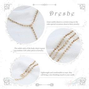 img 1 attached to Dresbe Rhinestones Chains Jewelry Accessories Women's Jewelry