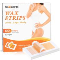 🪄 100-pack body hair removal wax strips for women - arms, legs, underarms, eyebrows, bikini, and brazilian areas - quick & painless hair remover - includes 10 after-wax wipes logo