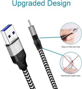 img 3 attached to 6FT Micro USB Cable Charger Cord for Moto Motorola E6 E5 G5S G5 E4 G4 Plus Play Supra Cruise, Samsung Galaxy A6, LG K40 Tribute Empire, Rebel 4/Phoenix 3 4 5, Fortune 2 3 - Fast Charging Wire