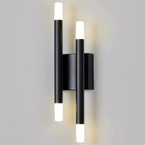 img 4 attached to 🌞 Briboom LED Modern Wall Sconces - 18.4in, 12W 4-Light Hardwired Wall Mounted Light - Bathroom & Living Room Decor - 4000K Neutral White - Non-Dimmable LED Chips